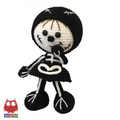 Doll in a Skeleton Outfit amigurumi by LittleOwlsHut