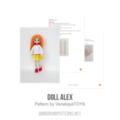 Doll Alex amigurumi pattern by VenelopaTOYS