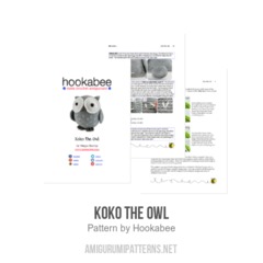 Koko the Owl amigurumi pattern by Hookabee