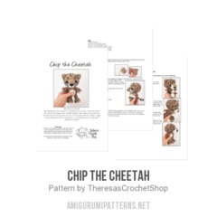 Chip the Cheetah amigurumi pattern by Theresas Crochet Shop