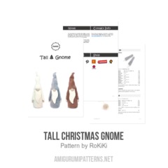 Tall Christmas Gnome amigurumi pattern by RoKiKi