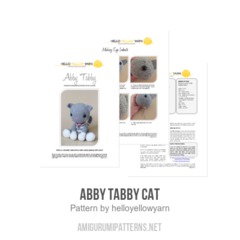 Abby Tabby Cat amigurumi pattern by Hello Yellow Yarn