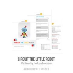 Circuit the Little Robot amigurumi pattern by Hello Yellow Yarn