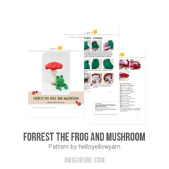 Forrest the Frog and Mushroom amigurumi pattern by Hello Yellow Yarn
