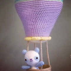 Kawaii Hot Air Balloon and Panda amigurumi pattern by Sugar Pop Crochet