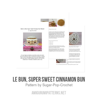 Le Bun Super Sweet Cinnamon Bun amigurumi pattern Amigurumi com