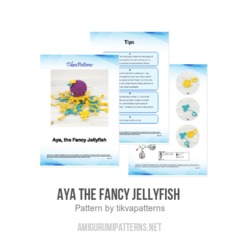 Aya the Fancy Jellyfish  amigurumi pattern by tikvapatterns