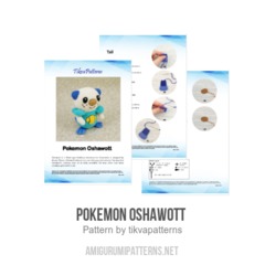 Pokemon Oshawott  amigurumi pattern by tikvapatterns