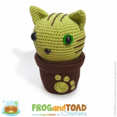 Minty Kitty Cactus - Cat Pot Plant amigurumi pattern by FROGandTOAD Creations