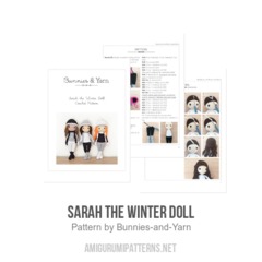 Sarah the Winter Doll amigurumi pattern by Bunnies and Yarn