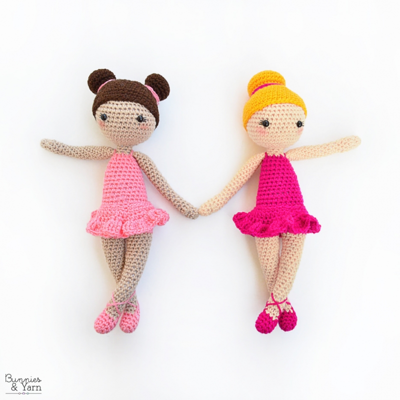 Doll Crochet Pattern for Friendy Melanie Ballerina Amigurumi Doll