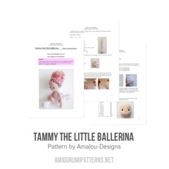 Tammy the little ballerina  amigurumi pattern by Amalou Designs