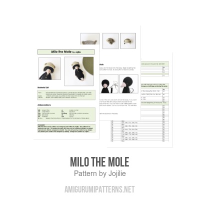 Milo the Mole amigurumi pattern - Amigurumi.com