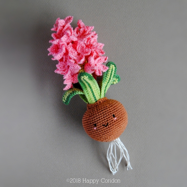 Hyacinth bulb spring flower amigurumi pattern amigurumi