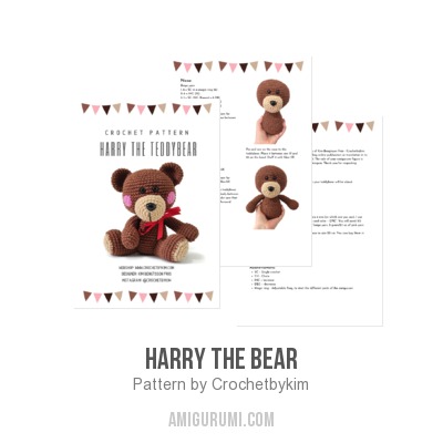 Harry the bear amigurumi pattern - Amigurumi.com