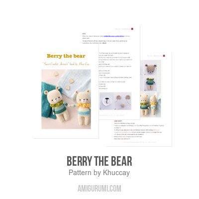 Berry the bear amigurumi pattern - Amigurumi.com