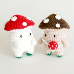 Mushroom guy and frog amigurumi pattern - Amigurumi.com