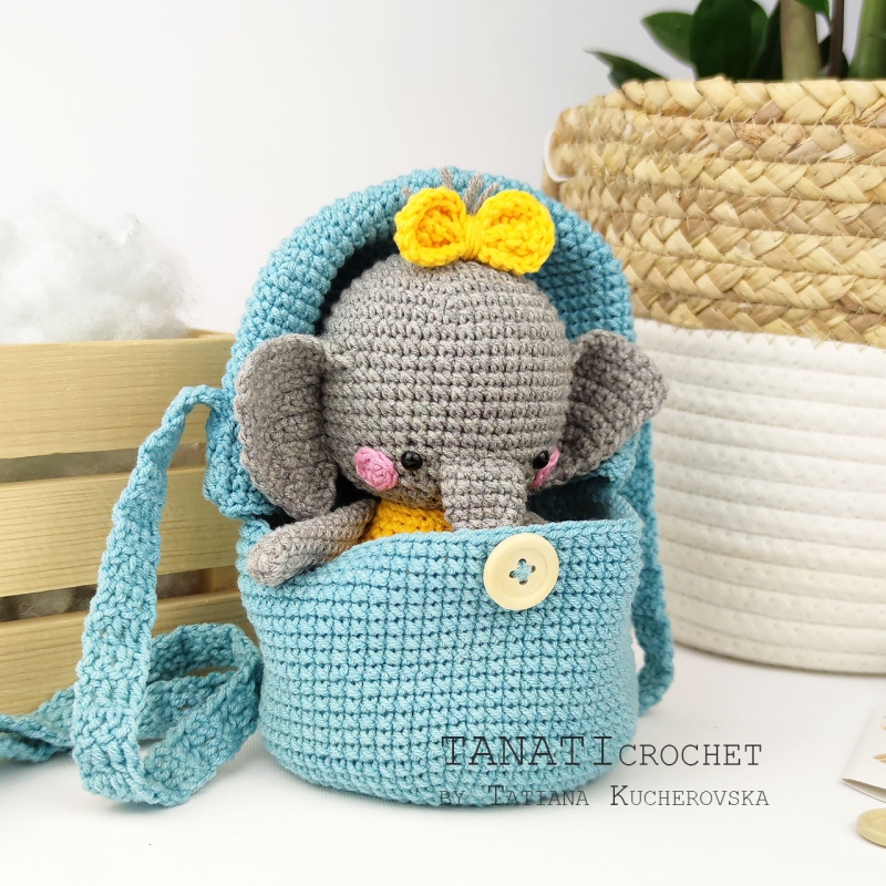 Hatching bag & Elephant amigurumi pattern - Amigurumi.com