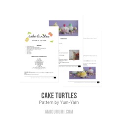 Cake Turtles amigurumi pattern by Yum Yarn