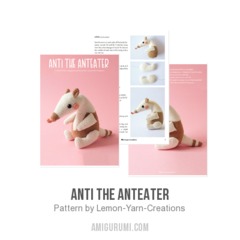 Anti the Anteater amigurumi pattern by Lemon Yarn Creations