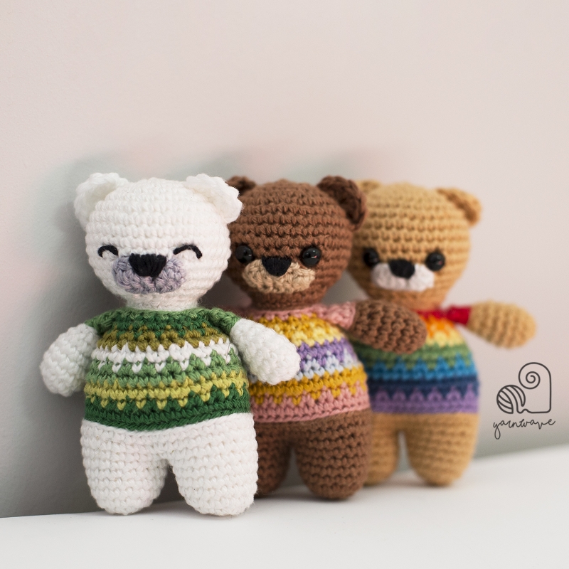 Rainbow Teddy - Free Amigurumi Pattern