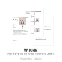 Mia Bunny  amigurumi pattern by Belle and Grace Handmade Crochet