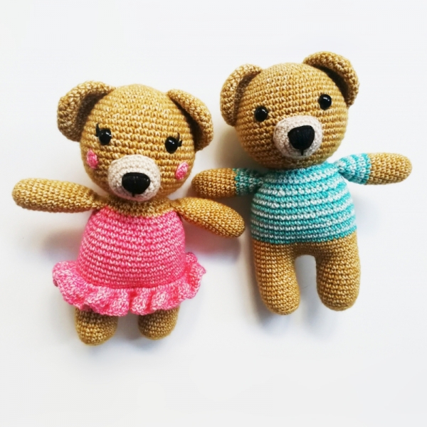 Belle and Bob Bears - Free amigurumi pattern