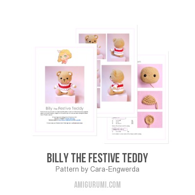 Billy the Festive Teddy amigurumi pattern - Amigurumi.com