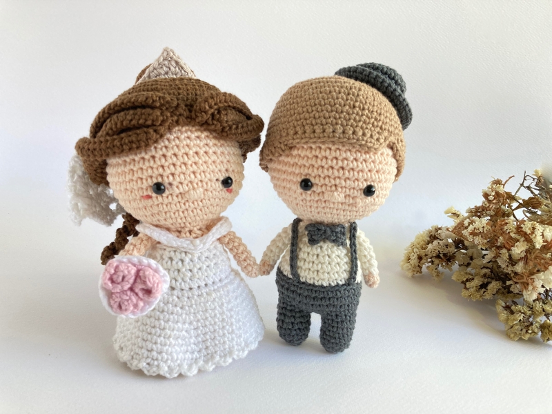 Crochet amigurumi bride and groom store free pattern