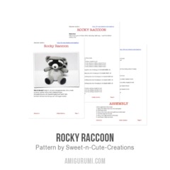 Rocky Raccoon amigurumi pattern by Sweet N' Cute Creations