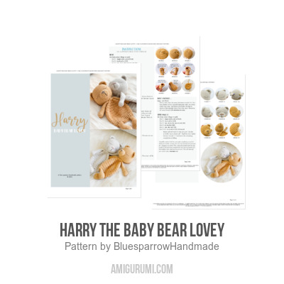 Harry the Baby Bear Lovey amigurumi pattern Amigurumi