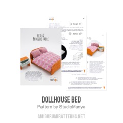 Dollhouse Bed amigurumi pattern by StudioManya