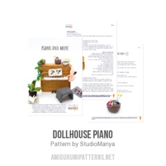 Dollhouse Piano amigurumi pattern by StudioManya