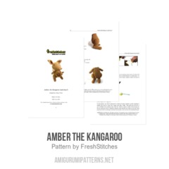 Amber the Kangaroo amigurumi pattern by FreshStitches