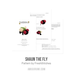 Shaun the Fly amigurumi pattern by FreshStitches