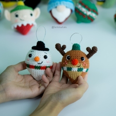 5 Christmas Ornament Characters amigurumi pattern - Amigurumi.com