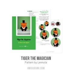 Tiger the Magician amigurumi pattern by Lennutas