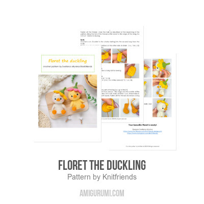 Floret the duckling amigurumi pattern 