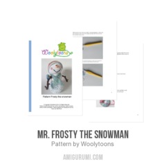 Mr. Frosty the snowman amigurumi pattern by Woolytoons