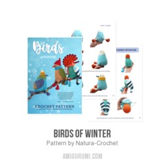 Birds of Winter amigurumi pattern by Natura Crochet