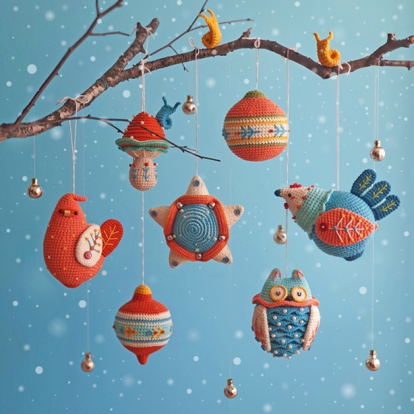 Christmas Ornament Set amigurumi pattern 
