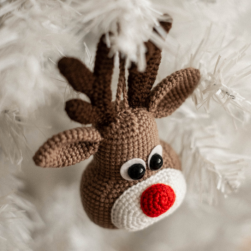 Rudolf Christmas tree toy amigurumi pattern - Amigurumi.com