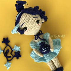 Zodiac Aquarius Princess amigurumi pattern by Anvi's Granny