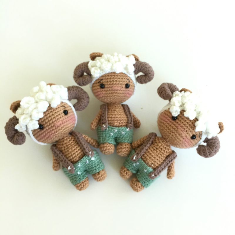 Zodiac pattern Aries amigurumi pattern