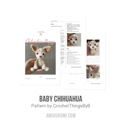 Baby Chihuahua amigurumi pattern - Amigurumi.com