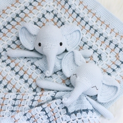 Edward Elephant Lovey amigurumi pattern by THEODOREANDROSE