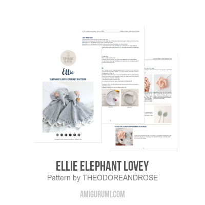 Ellie the Elephant Lovey- Free Pattern - A Purpose and A Stitch