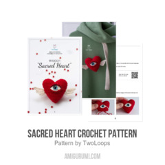 Sacred Heart amigurumi pattern by TwoLoops