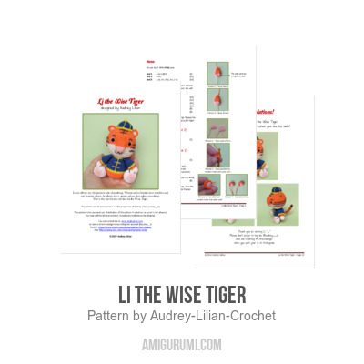 Li the Wise Tiger amigurumi pattern - Amigurumi.com