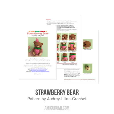 Strawberry Bear amigurumi pattern - Amigurumi.com